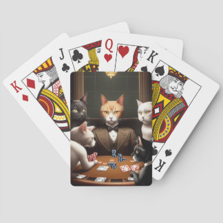 Baraja De Cartas Gatos jugando al póquer