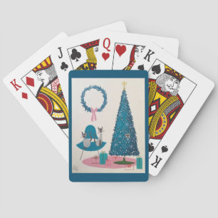 Baraja De Cartas Gatos MCM y árbol de Navidad