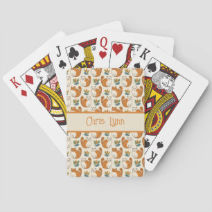 Baraja De Cartas Gatos naranjas y blancos estilo arte ingenuo