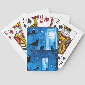 Baraja De Cartas Gatos negros góticos caprichosos de Halloween espe