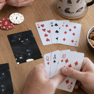 Baraja De Cartas Gatos Negros Montón de Cariño Felinos Lindos
