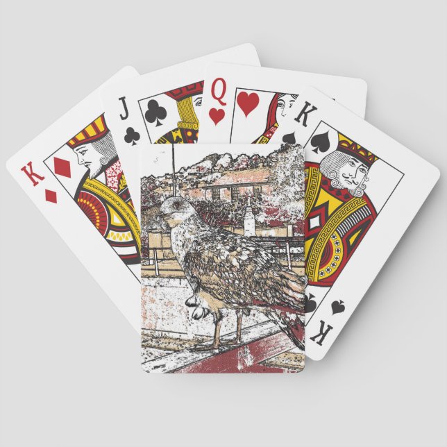 Baraja De Cartas Gaviota en el puente de Hythe (Reverso)