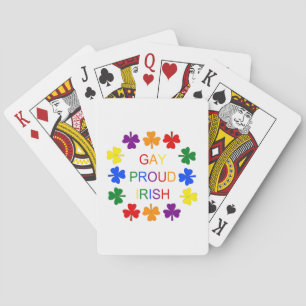 Baraja De Cartas Gay Proud Irlandés LGBT Rainbow Shamrock