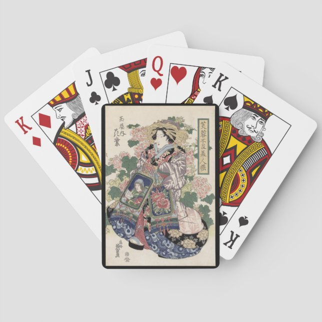 Baraja De Cartas Geisha de Eisen Ukiyo-e (Reverso)