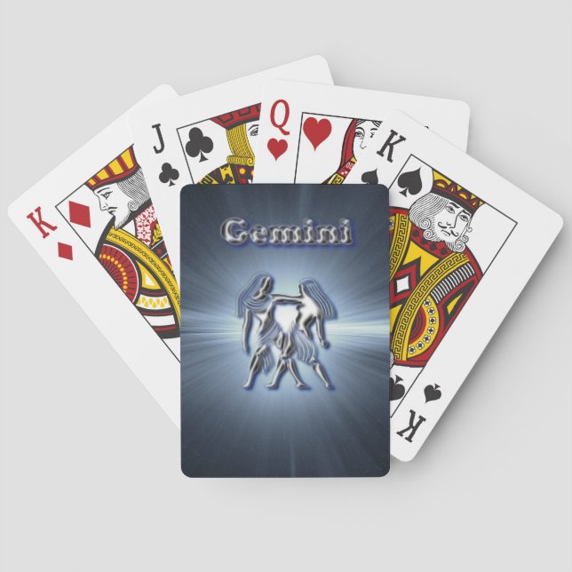 Baraja De Cartas Gemini cromado (Reverso)
