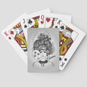 Baraja De Cartas Gemini Masked Lady Zodiac