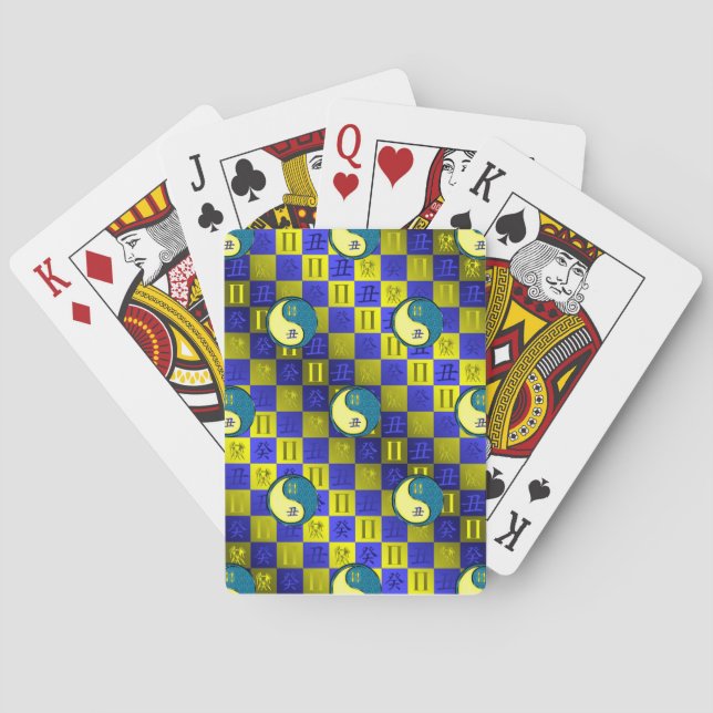 Baraja De Cartas Géminis y Buey de Agua (Reverso)
