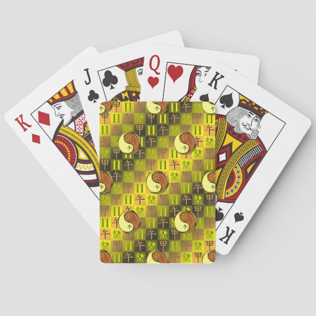 Baraja De Cartas Géminis y Caballo de Madera (Reverso)