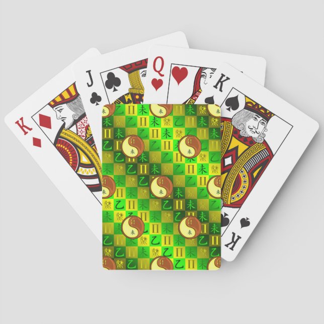 Baraja De Cartas Géminis y Cabra de Madera (Reverso)