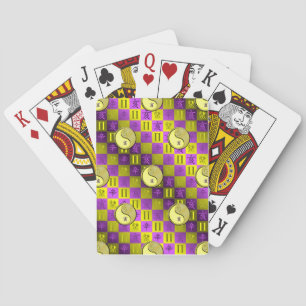 Baraja De Cartas Géminis y Cerdo de Metal
