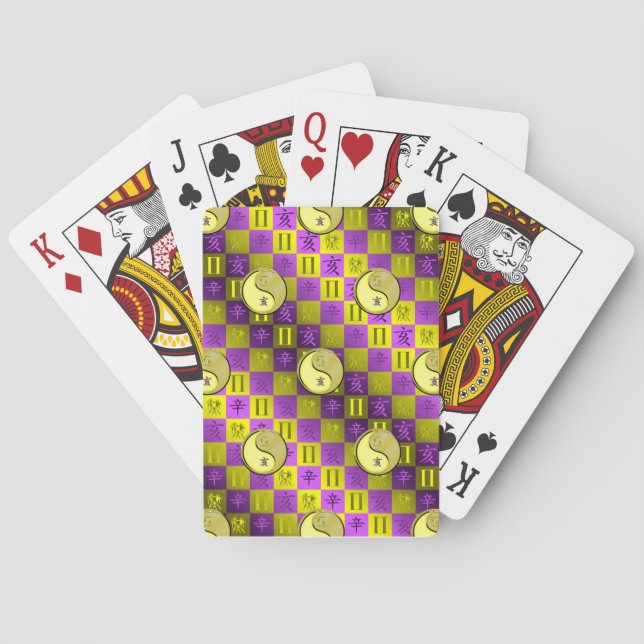 Baraja De Cartas Géminis y Cerdo de Metal (Reverso)