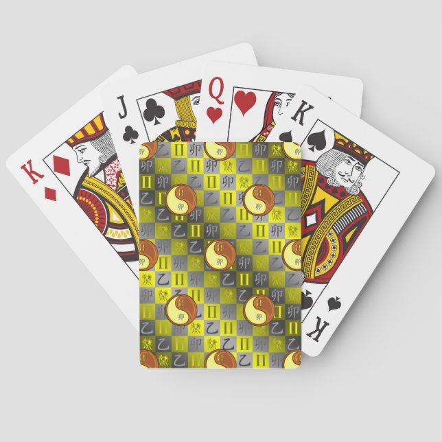 Baraja De Cartas Géminis y Conejo de Madera (Reverso)