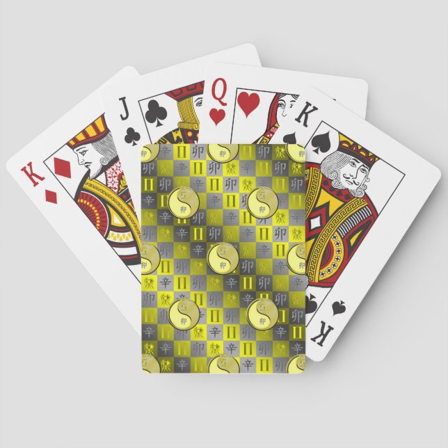 Baraja De Cartas Géminis y Conejo de Metal (Reverso)