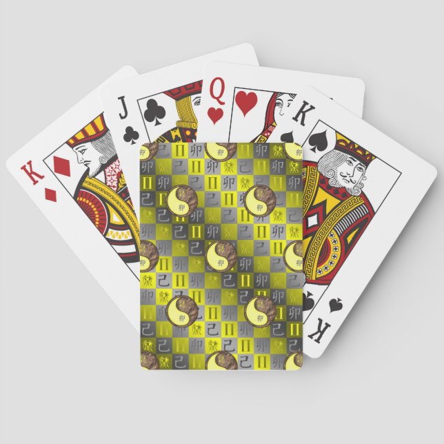 Baraja De Cartas Géminis y Conejo de Tierra (Reverso)