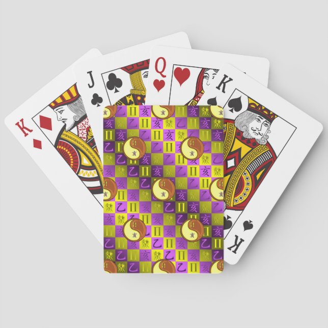 Baraja De Cartas Géminis y Jabalí de Madera (Reverso)