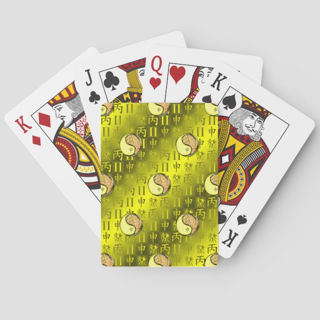 Baraja De Cartas Géminis y Mono de Fuego (Reverso)