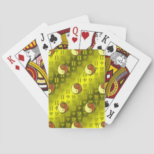 Baraja De Cartas Géminis y Mono de Madera