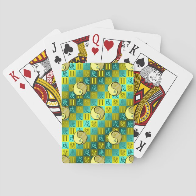 Baraja De Cartas Géminis y Perro de Metal (Reverso)