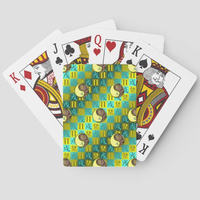 Baraja De Cartas Géminis y Perro de Tierra (Reverso)