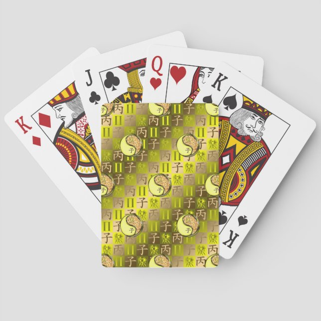 Baraja De Cartas Géminis y Rata de Fuego (Reverso)