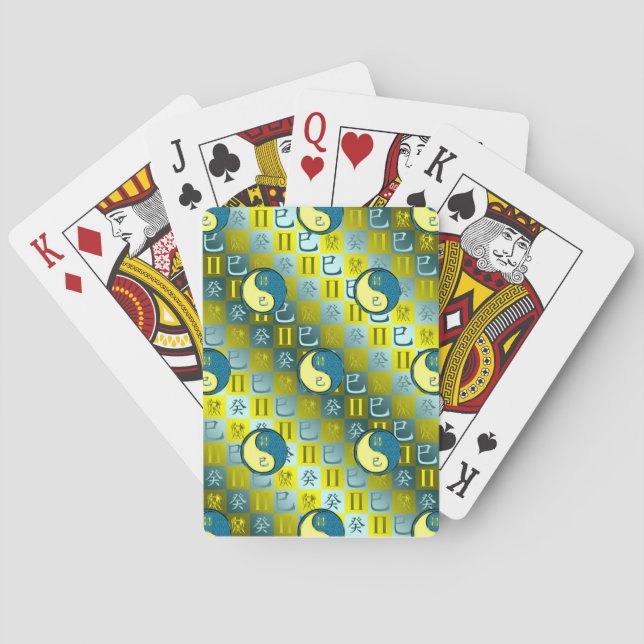Baraja De Cartas Géminis y Serpiente de Agua (Reverso)