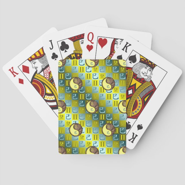 Baraja De Cartas Géminis y Serpiente de Tierra (Reverso)
