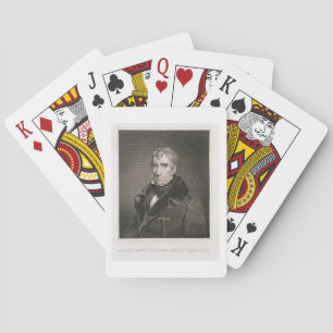 Baraja De Cartas General importante William Henry Harrison, grabado