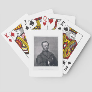 Baraja De Cartas General William Tecumseh Sherman, grabado después 