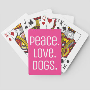 Baraja De Cartas genial y divertido PAZ. AMOR. PERROS  