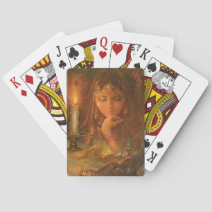 Baraja De Cartas Genie en las tarjetas de reproducción de botellas