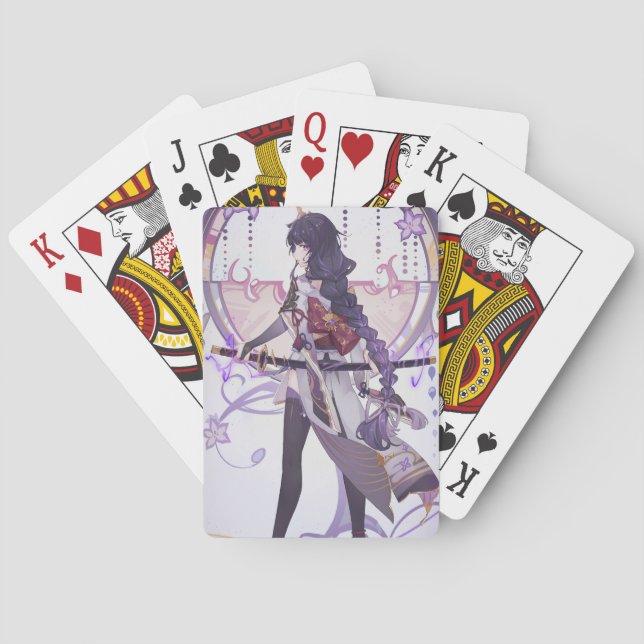 Baraja De Cartas Genshin impact Baal sakura leaves (Reverso)