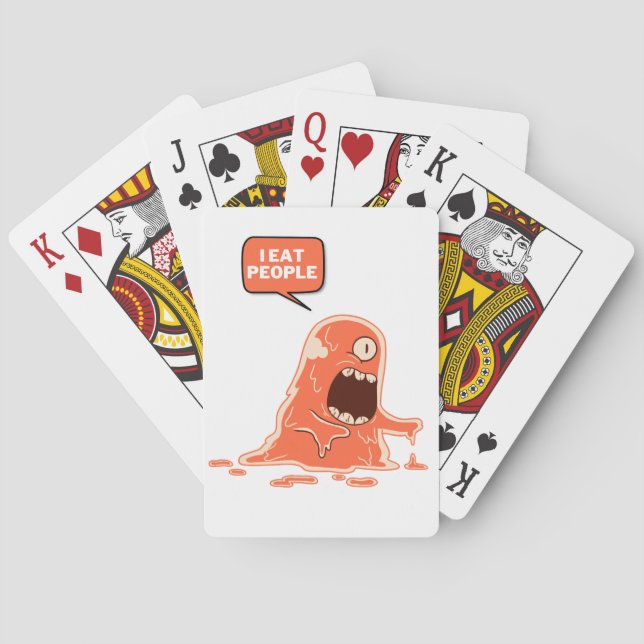 Baraja De Cartas gente de los monstruos come (Reverso)