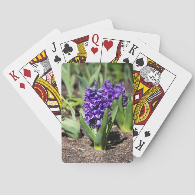 Baraja De Cartas Geocinth azul en primavera (Reverso)