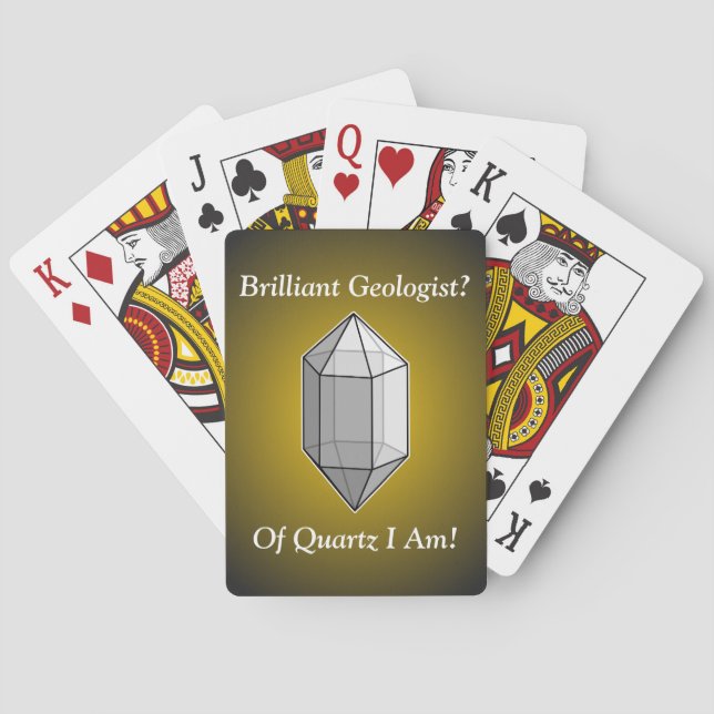 Baraja De Cartas Geólogo brillante Quartz Pun (Reverso)