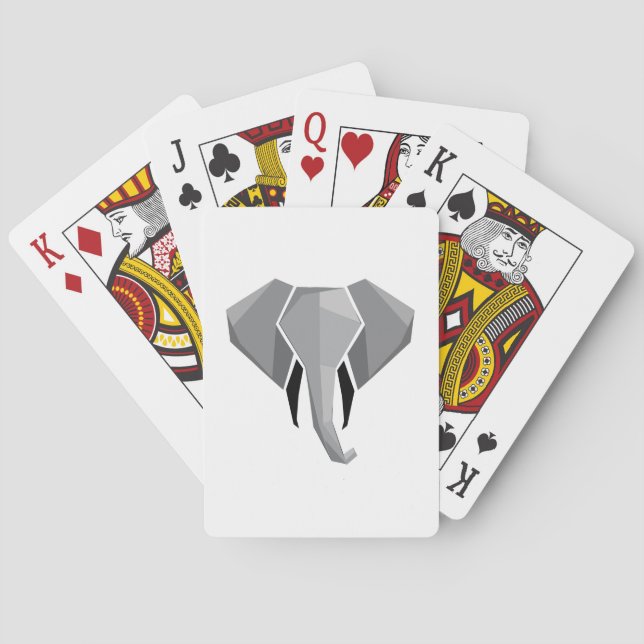 Baraja De Cartas Geometría Cabeza elefante (Reverso)