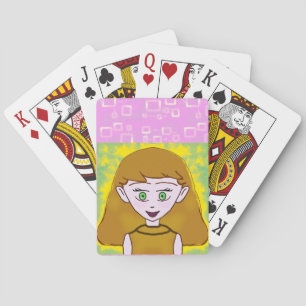 Baraja De Cartas Geométrica Cute Merry Pink