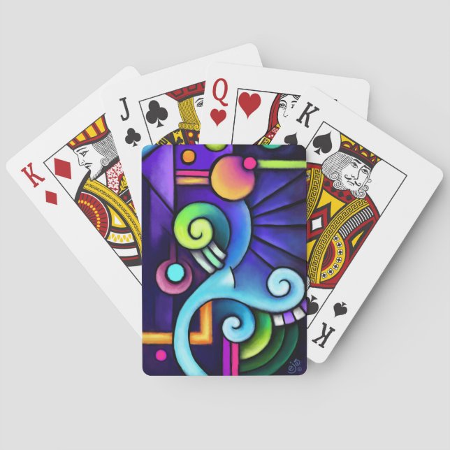 Baraja De Cartas Geométrico abstracto  (Reverso)