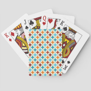 Baraja De Cartas Geométrico De Estilismo: Patrón Viejo Sin Marea