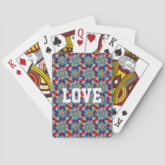 Baraja De Cartas Geométrico Intenso Multicolor Trippy Energético