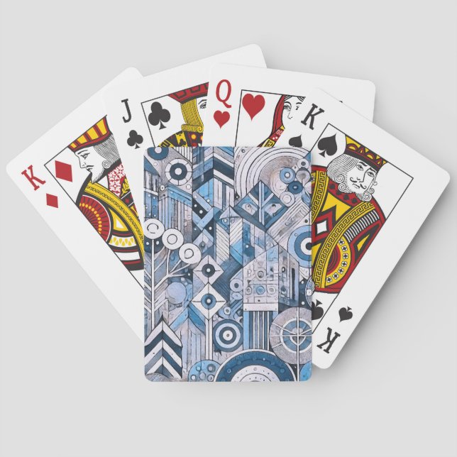 Baraja De Cartas Geométrico moderno (Reverso)