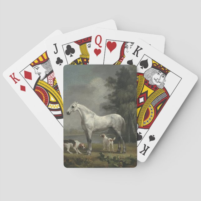 Baraja De Cartas George Stubbs - Un cazador de gris de manzana (Reverso)