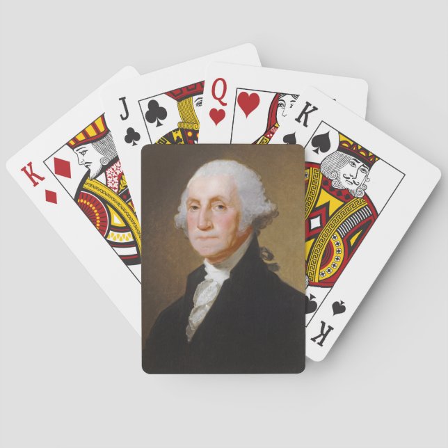 Baraja De Cartas George Washington, c.1821 (aceite sobre lienzo) (Reverso)