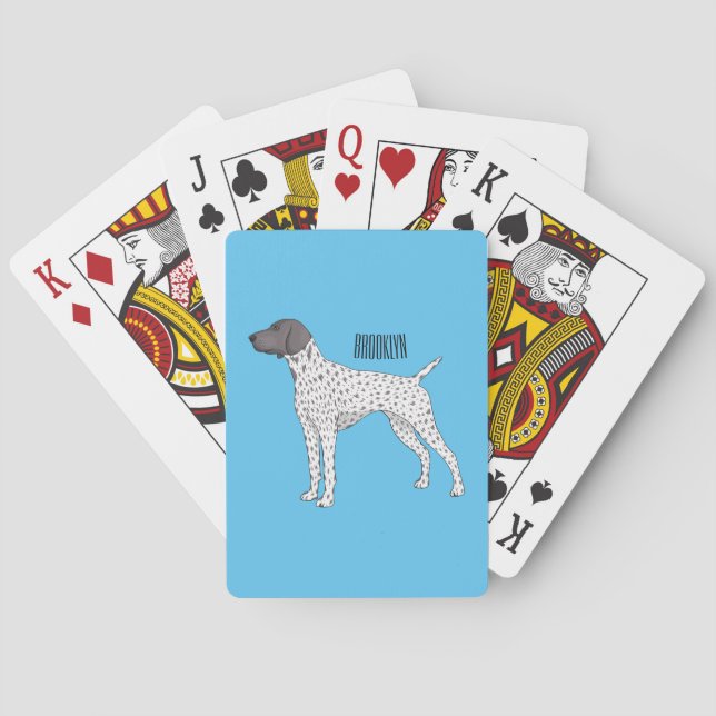 Baraja De Cartas German Shorthaired Pointer dog cartoon  (Reverso)