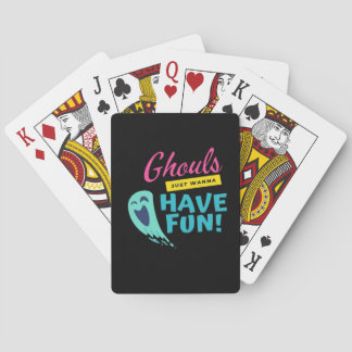 Baraja De Cartas Ghouls solo quiere divertirse - Halloween Autumeen