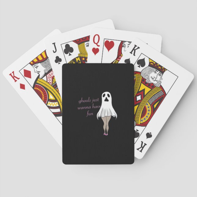 Baraja De Cartas Ghouls solo quiere tener una cita del eslogan dive (Reverso)