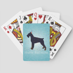 Baraja De Cartas Giant Schnauzer Happy Birday Design