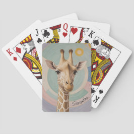 Baraja De Cartas Gigante suave: Pastel Giraffe