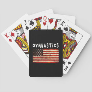 Baraja De Cartas Gimnasia Grunge Bandera Estadounidense