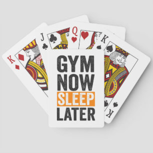 Baraja De Cartas Gimnasio Ahora Duerme Después Funny Fitness Bodybu