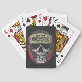Baraja De Cartas Gimnasio de Boxer Fight Club Skeleton Boxing Perso
